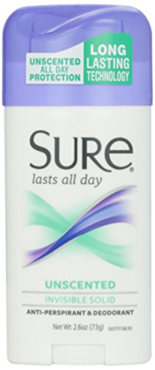 Sure Deodorant Invisible Solid – 2.6 oz 2.6 Ounce (Pack of 1) Unscented