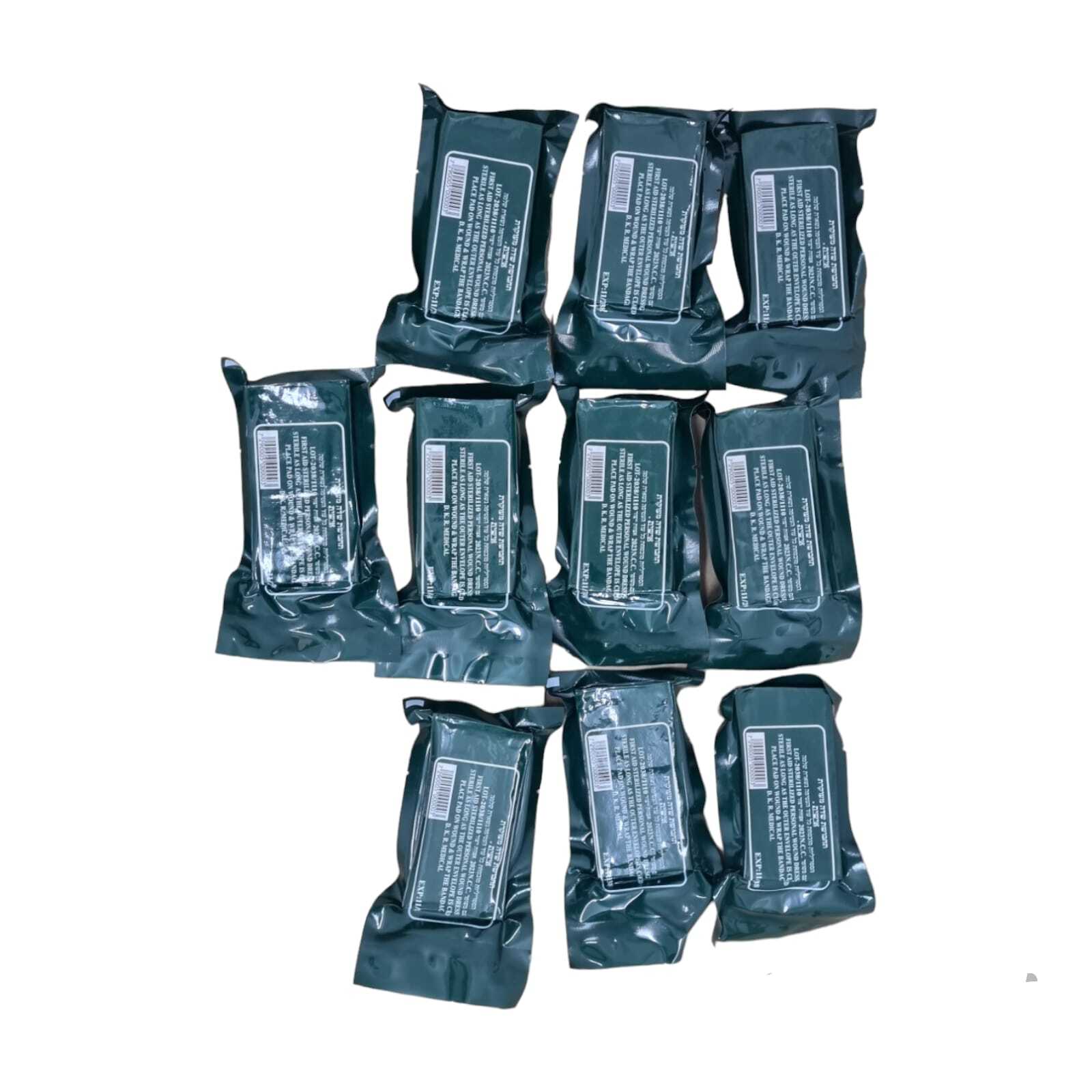 LOT IDF Israeli Army Field Trauma Bandage Dressing Emergency IFAK Vacuum Seal