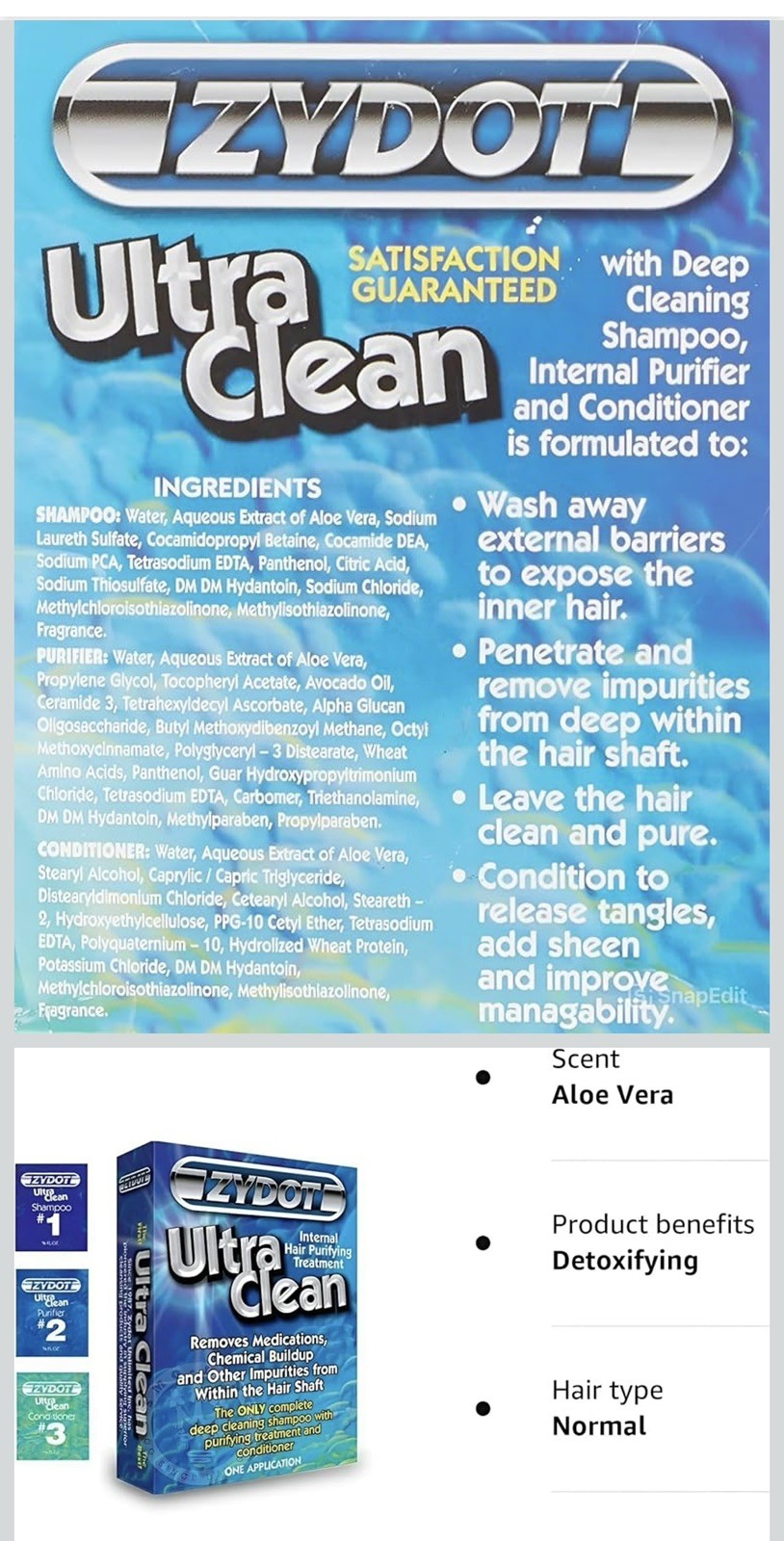 Original Aloe Toxin Rid + Zydot Ultra Clean For Hair Follicle Test