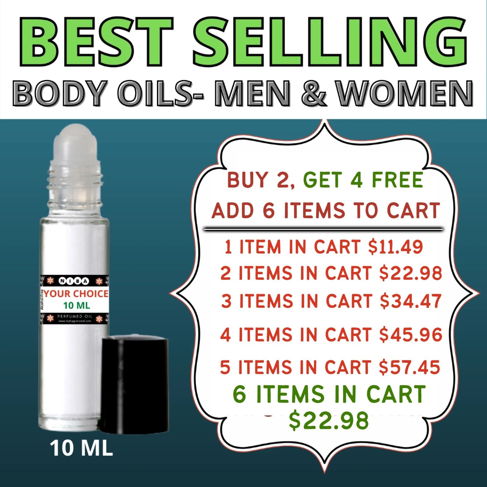 10 ML PREMIUM BODY OIL WITH ROLL-ON, FRAGRANCE OIL, PERFUME OIL FOR MAN, WOMAN