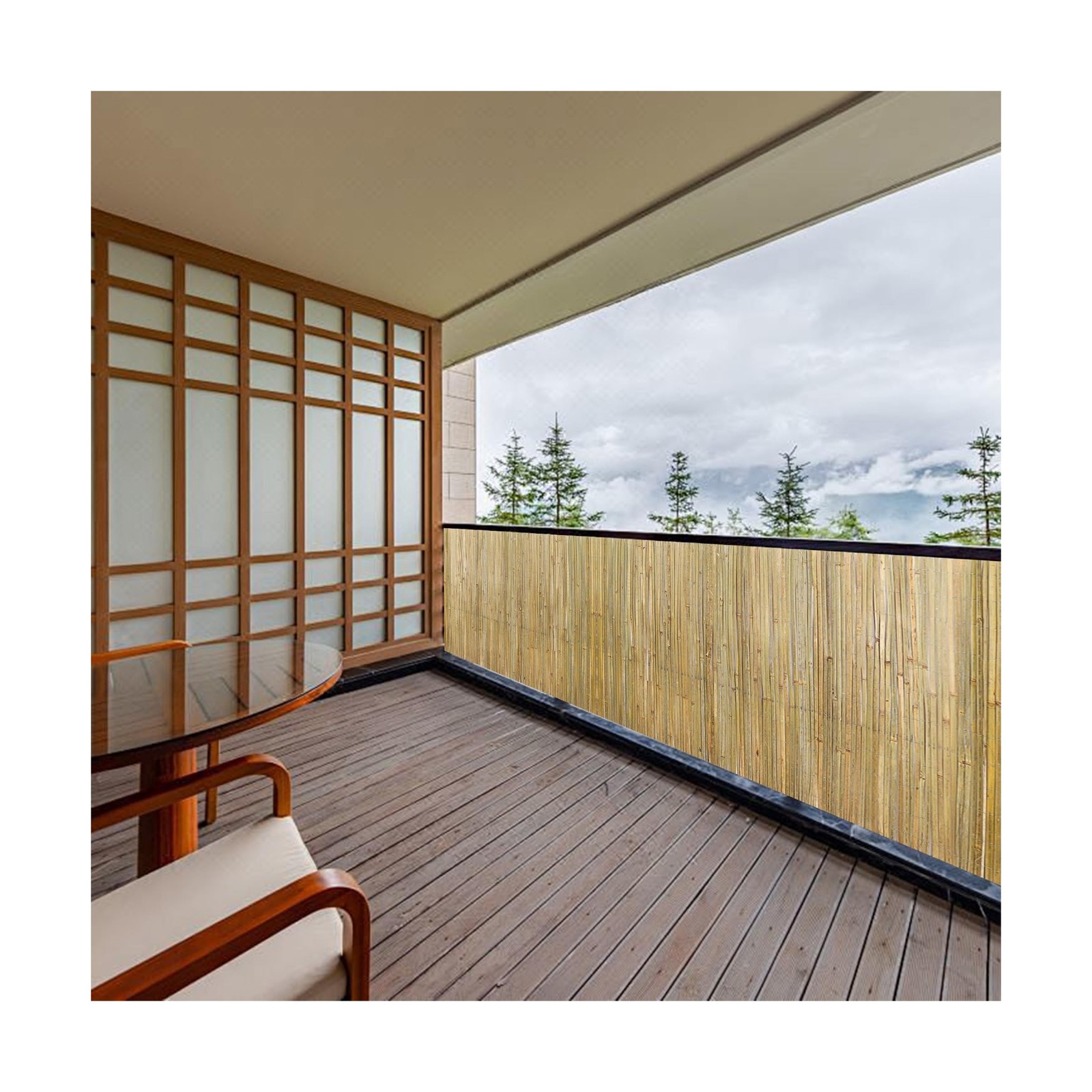 Landgarden Natural Bamboo Slat Screening, Eco-Friendly Privacy … USA FAST SHIP