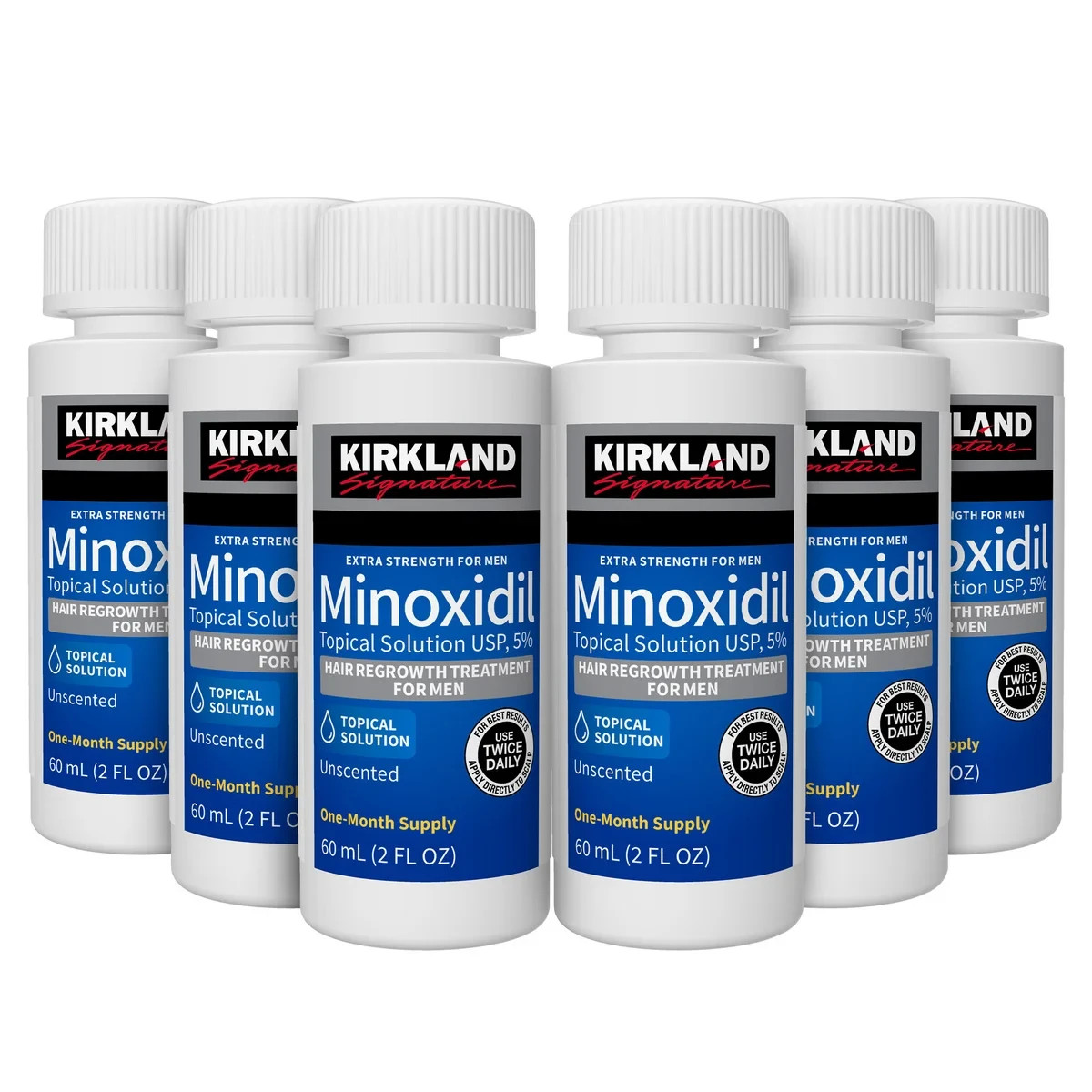 NEW Kirkland Hair Regrowth Treatment for Men 5% Minoxidil 6 Pack 6-Month Supply