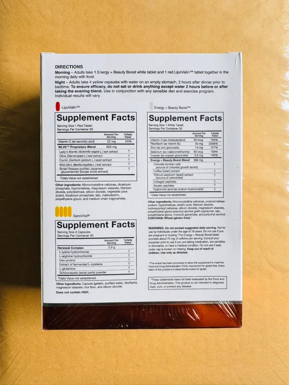 SeroVital Advanced Dietary Supplement 120 Capsules + 60 Tablets