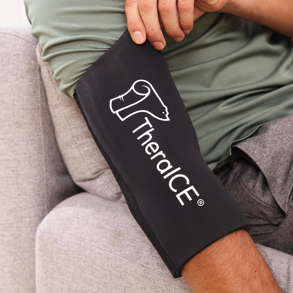 Elbow Ice Pack Compression Sleeve – Reusable Gel Cold Pack for Pain Relief, Tend