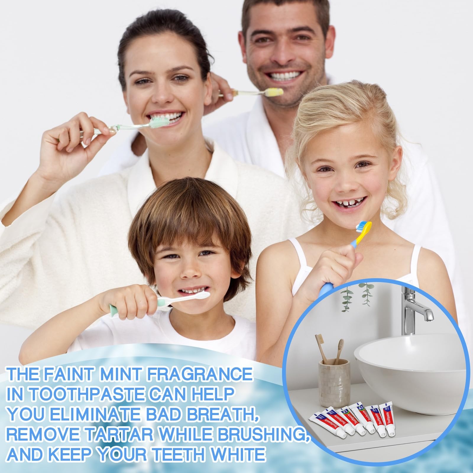 Dimsile 1300 Pcs Mini Toothpaste Bulk Regular Clean Mint Toothpaste for Bad B…