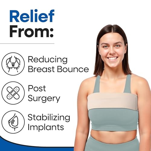 Post Op Breast Augmentation Band | Breast Implant Chest Brace For Women | Beige