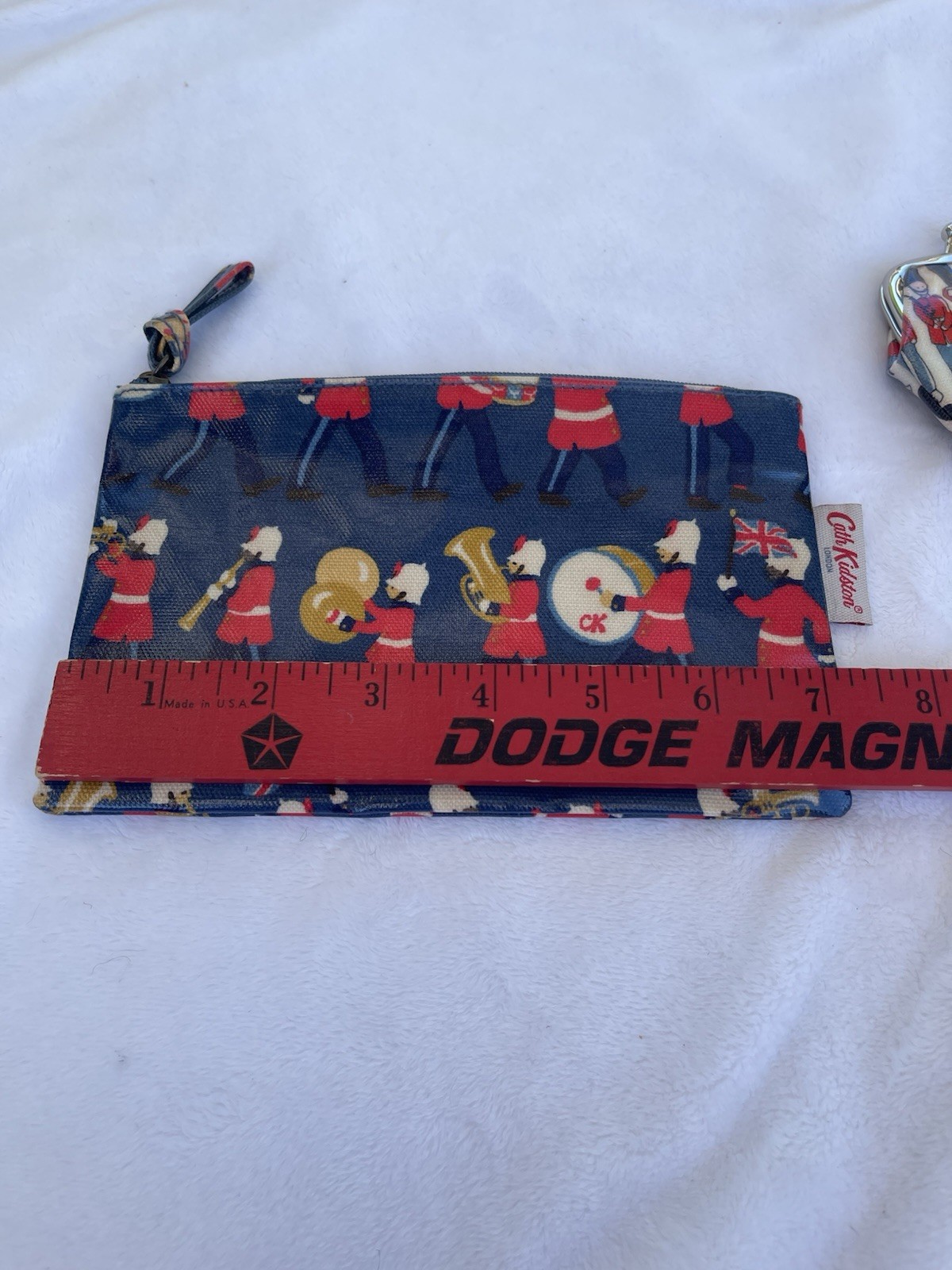 Cath Kidston London Makeup,Change Purse Coated Cotton Classic Guard Band Lot Of2