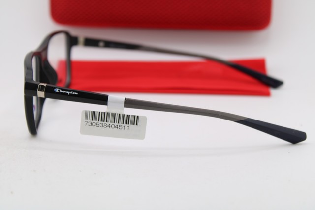 NEW CHAMPION FORGE 100 C01 MATTE BLACK BLUE GREY AUTHENTIC EYEGLASSES 53-17