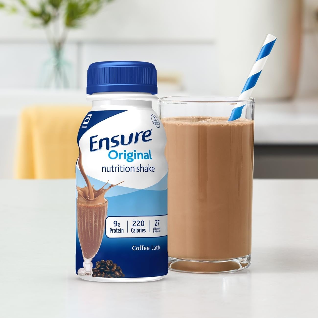 Original Coffee Latte Nutrition Shake 24 Pack 8 fl oz 9g Protein