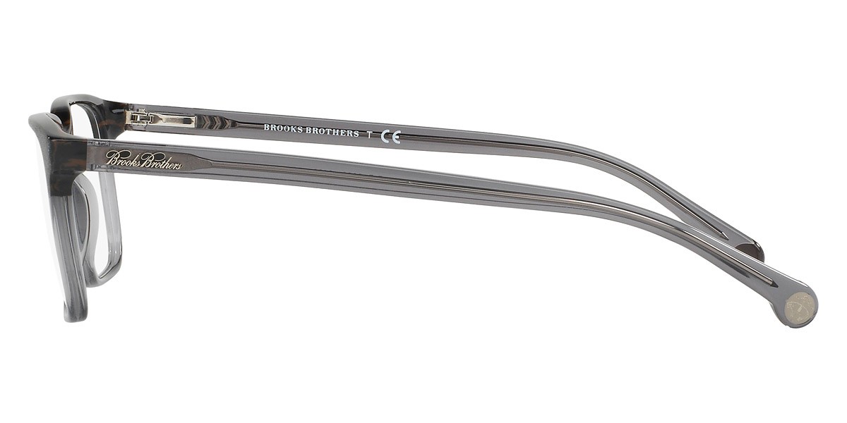 Brooks Brothers Man Eyeglasses BB2033 6123 54mm Grey Wood/Grey Transparent- NEW