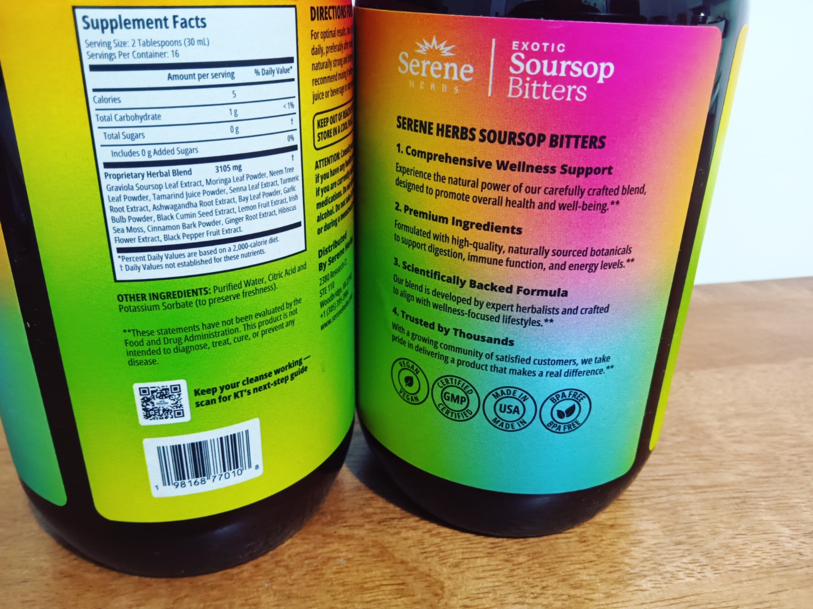 Serene Herbs Exotic Soursop Bitters (2 Units ,🍊🍊⭐⭐⭐⭐ Exotic Health NEW