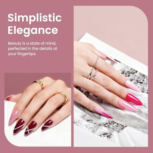 30 PCS Gel Nail Polish, 24 Colors Soak Off Gel Nail Polish Set Pink Blue with