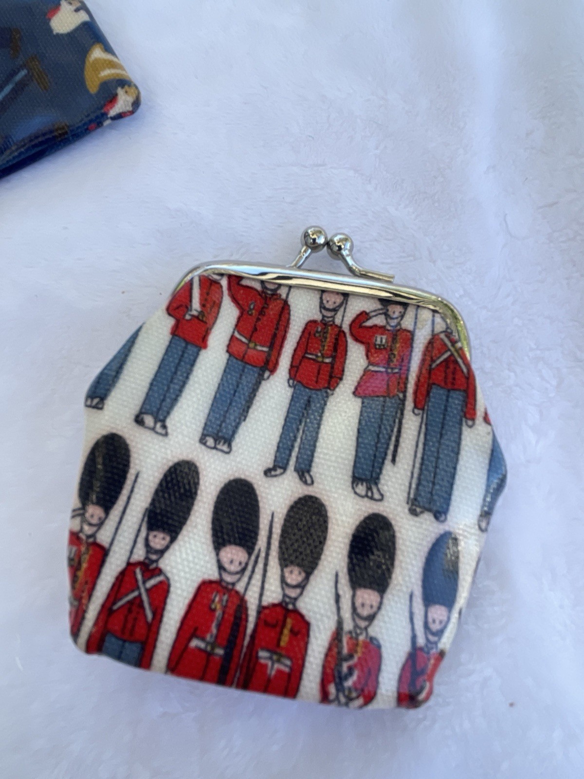 Cath Kidston London Makeup,Change Purse Coated Cotton Classic Guard Band Lot Of2