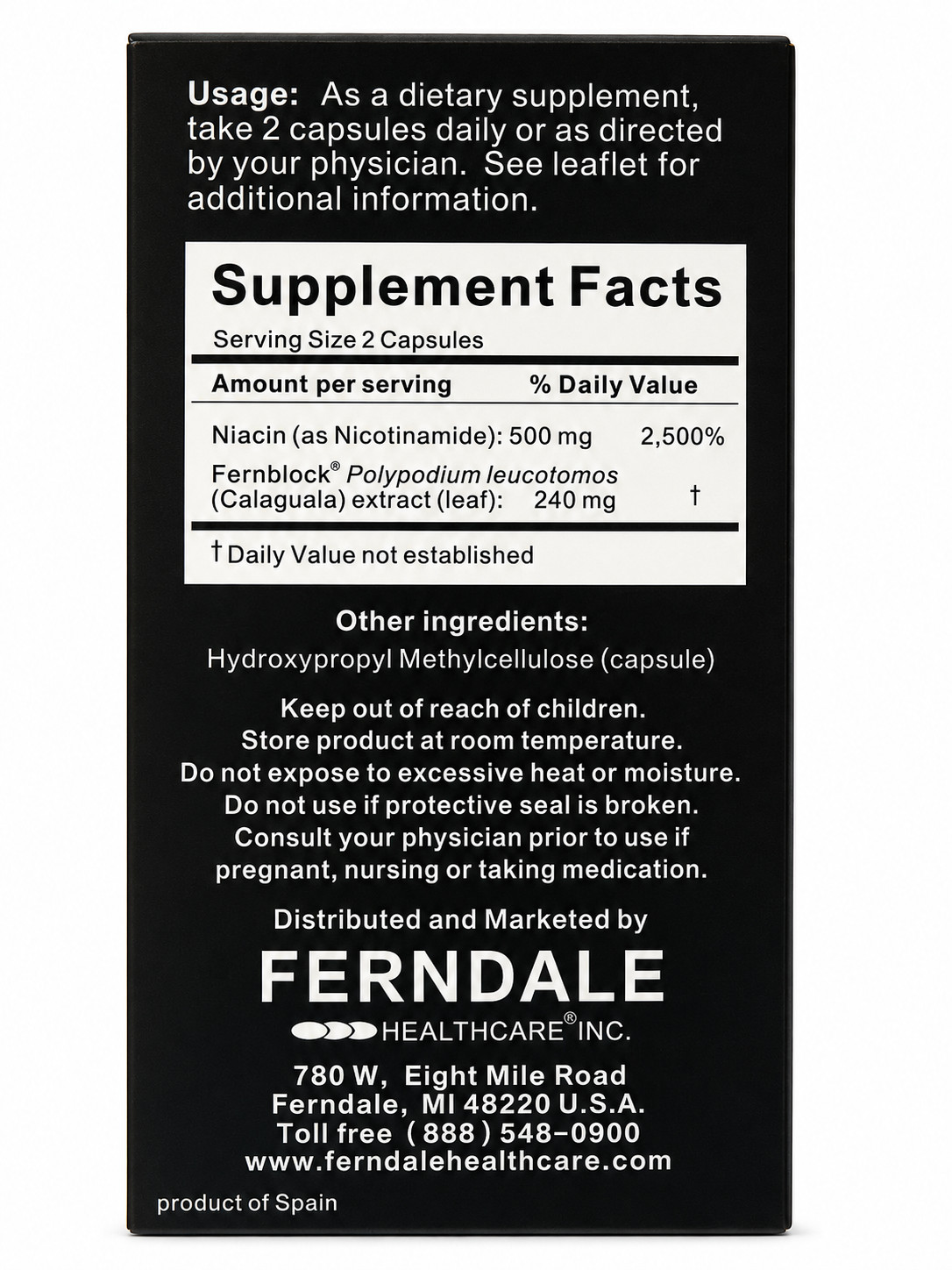 Heliocare Advanced Nicotinamide B3 Supplement – 120 Vegan Capsules EXP: 12/2029