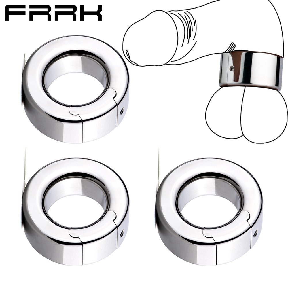 Stainless Steel Penis Ball Stretcher Scrotum Ring Pendant Weight for Male Delay