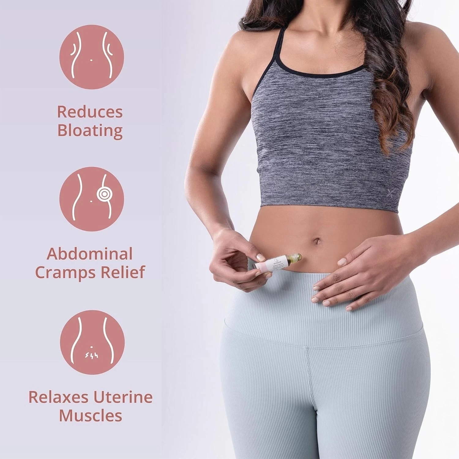 Menstra Roll-On Natural & Fast-Acting Relief for Cramps,Bloating, Abdominal Pain