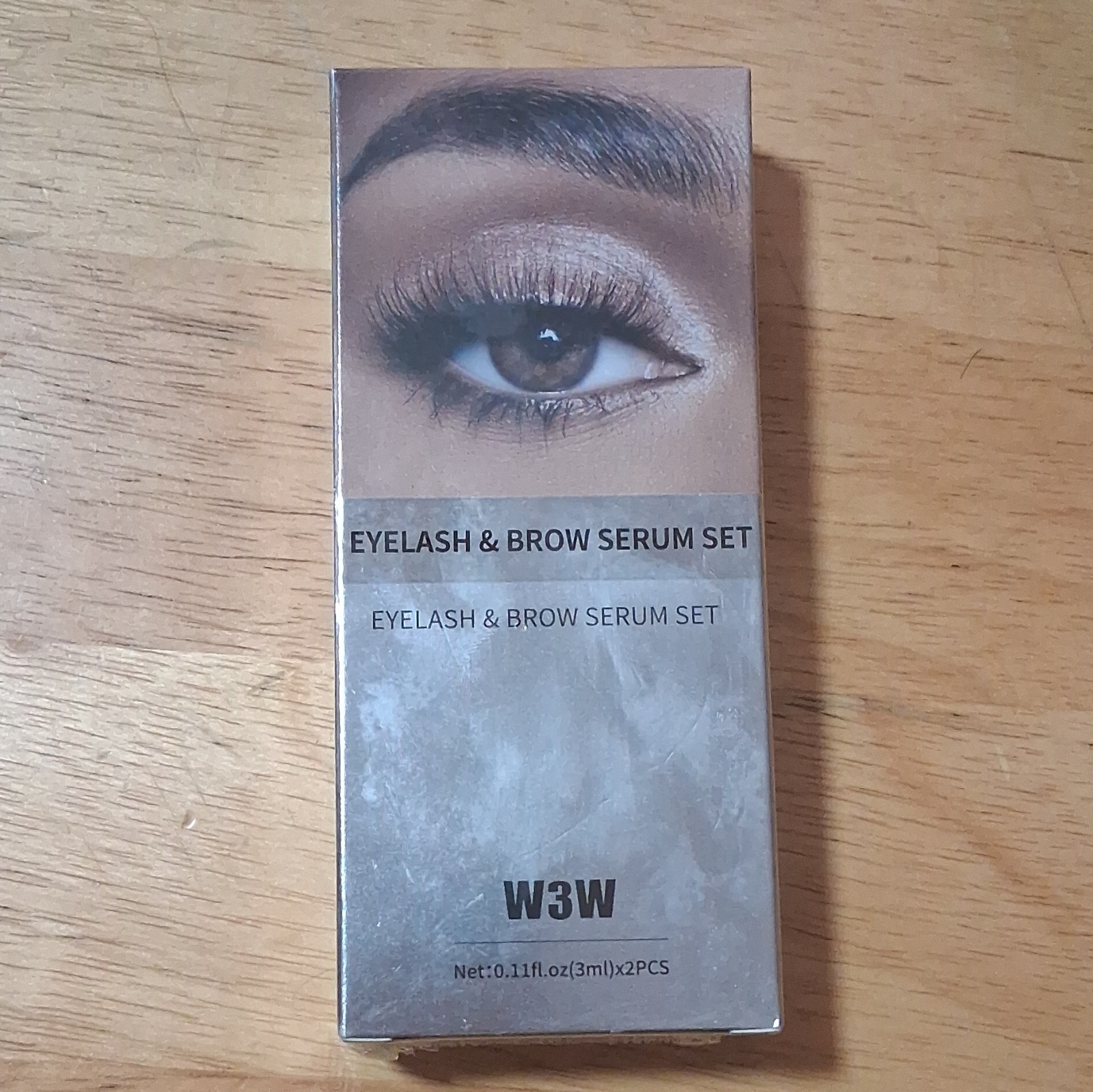 W3W Eyelash & Brow Serum Set, Clear Serum, 0.11 fl oz (3 ml) x2