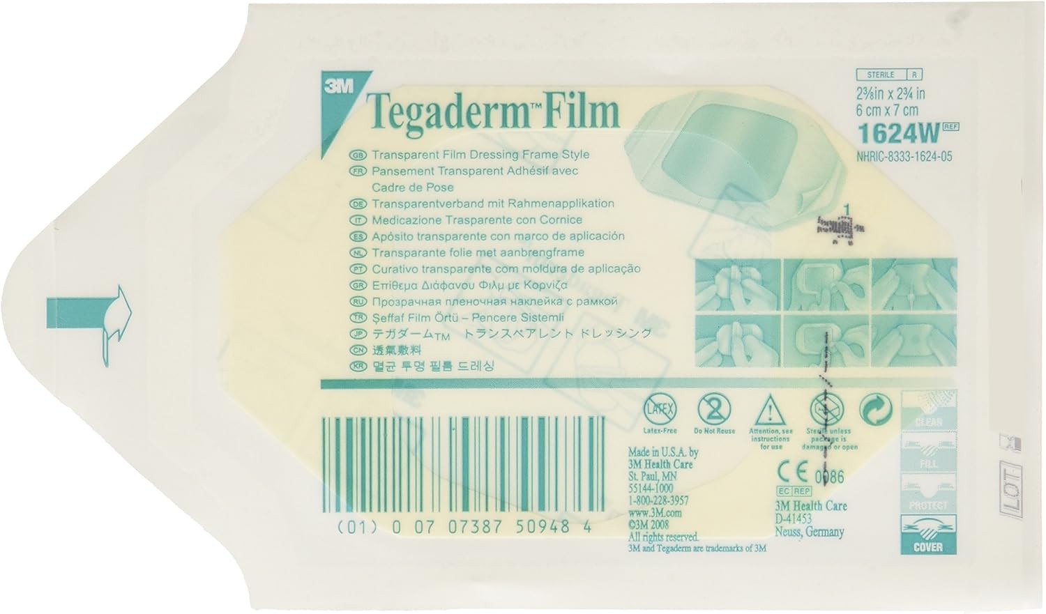 Tegaderm Transparent Film Dressing 6cm x 7cm Pack of 20 for Wound Care