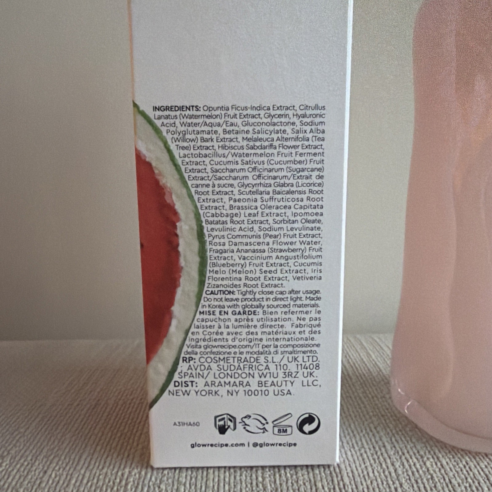 GLOW RECIPE Watermelon Glow PHA + HBA Pore-Tight Toner 150mL/5fl.oz