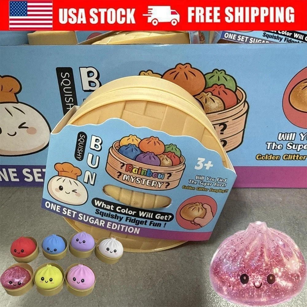 Rainbow Mystery Squishy Dumpling Fun Toy |Surprise Colour | Stress Relief Fidget