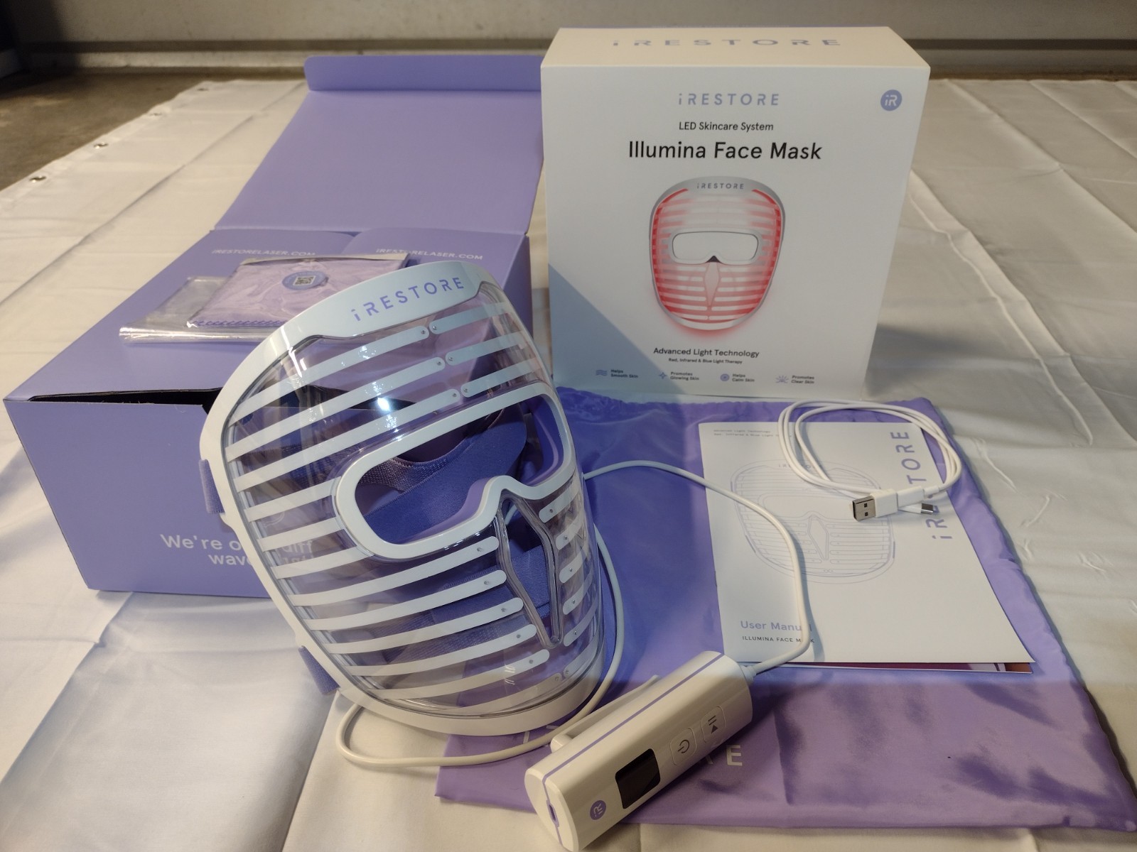iRESTORE illumina LED Trio; Face, Neck and Chest, and Eye Masks