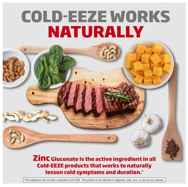 Cold-EEZE Natural Cherry Zinc Lozenges, Cold Remedy, 25 Ct