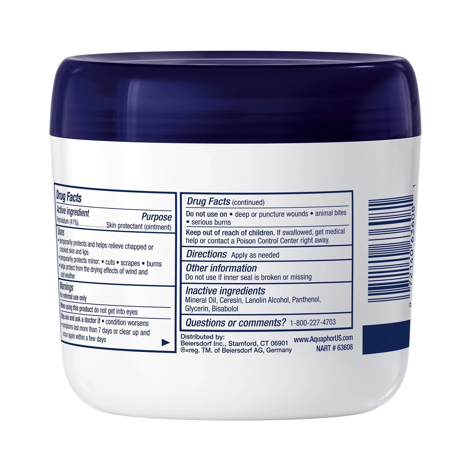 Pack 3 Aquaphor Healing Ointment Advanced Therapy, Skin Protectant, 14 Oz, 04/26