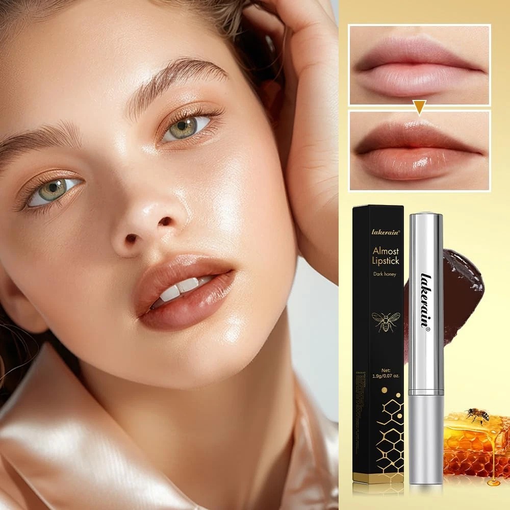 Honey Noir – Black Honey Lipstick for Women, Natural Glossy Pink Lips Balm, Nour