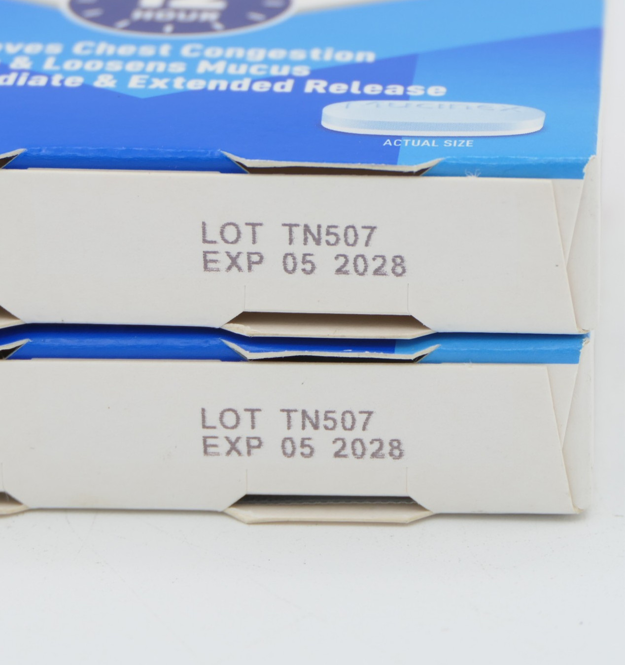 Mucinex 12Hr Chest Congestion Relief 2 Pack 7 Extended Rel Tabs Ea Pk Exp 05/28
