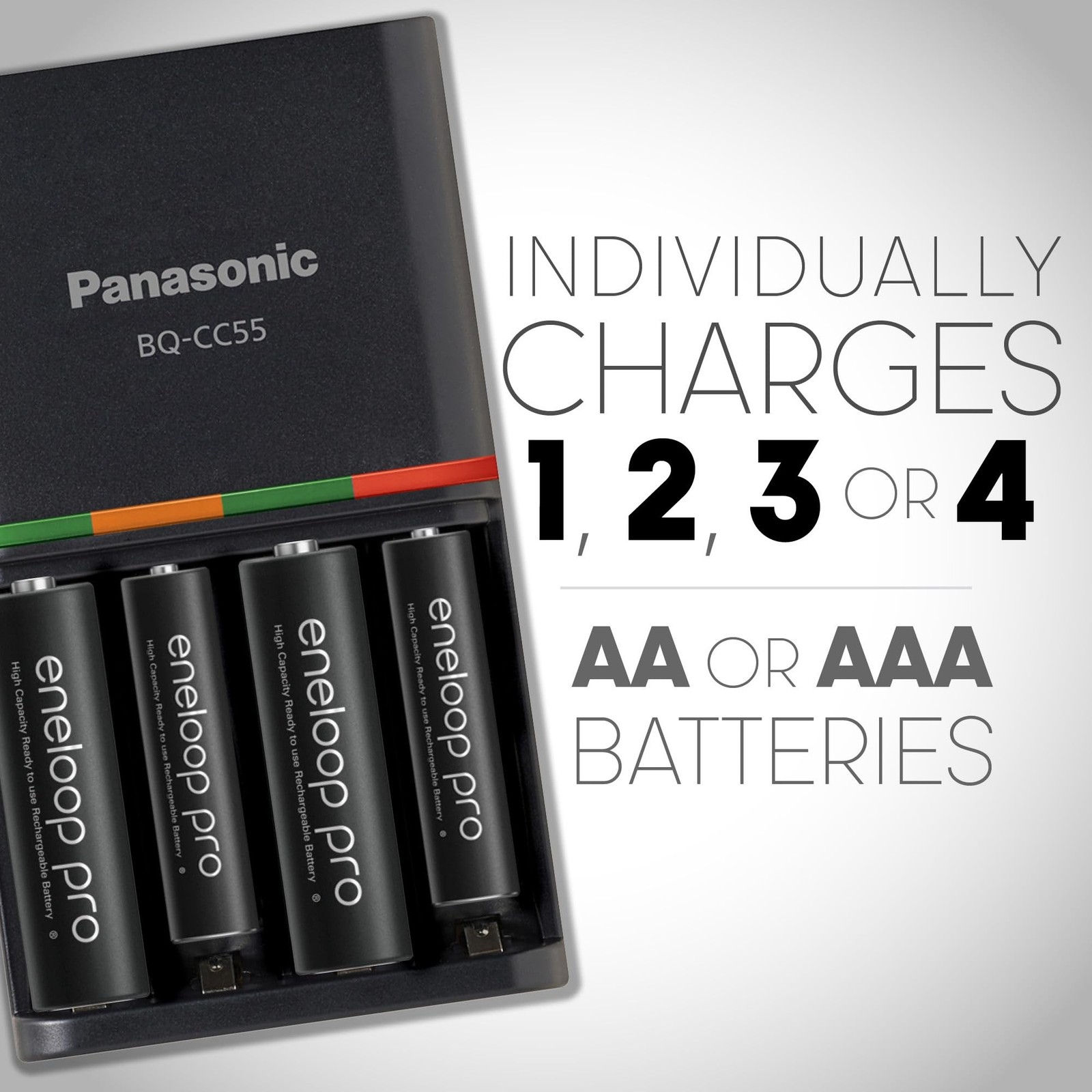 Panasonic BQ-CC55KSBHA Advanced eneloop pro Rechargeable Battery 4 Hour Quick…