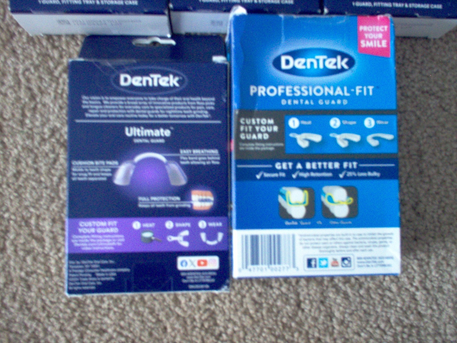 1 DenTek Professional Fit Maximum Protection Dental Guard and 4 Ultimate Guards