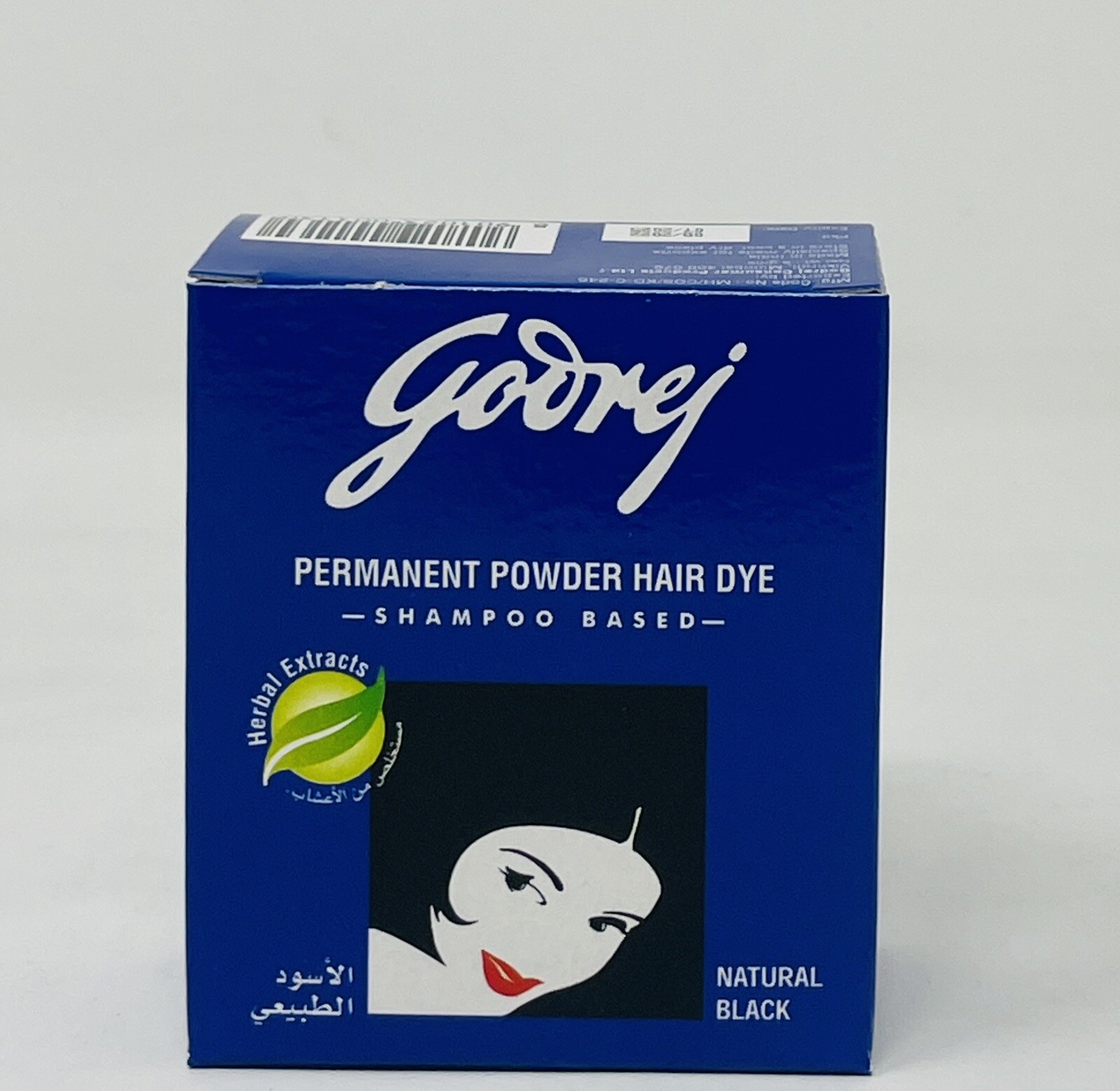Godrej Permanent Powder Hair Dye Herbal Extracts Natural Black Exp/25