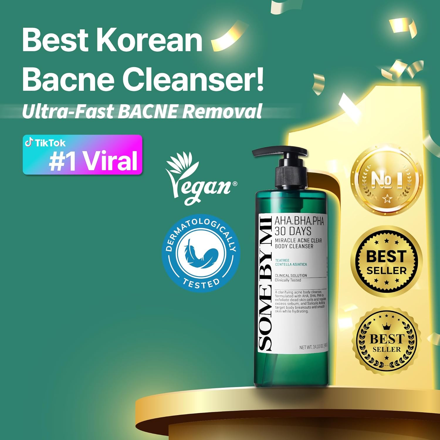 SOME by MI AHA BHA PHA 30 Days Miracle Acne Clear Body Cleanser 13.5Oz – Salicyl