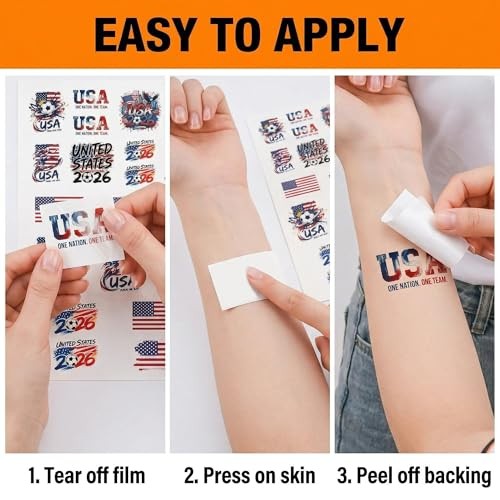 22 Pcs 2026 World Cup Tattoos Temporary Soccer Party Favors World United States