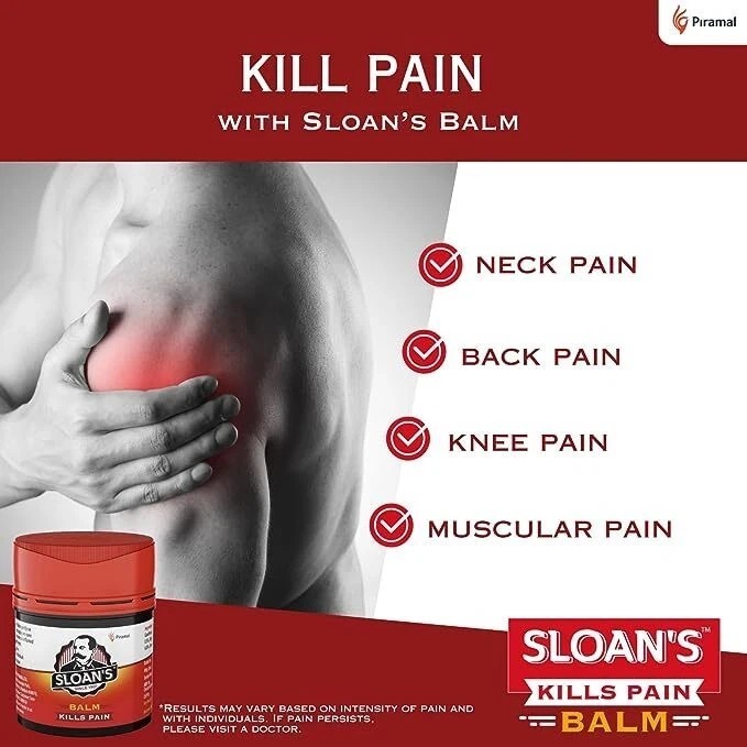2X Sloan’s Balm | Kills Severe Pain | 20gm Power of Ayurveda with 5 Herbal Oils