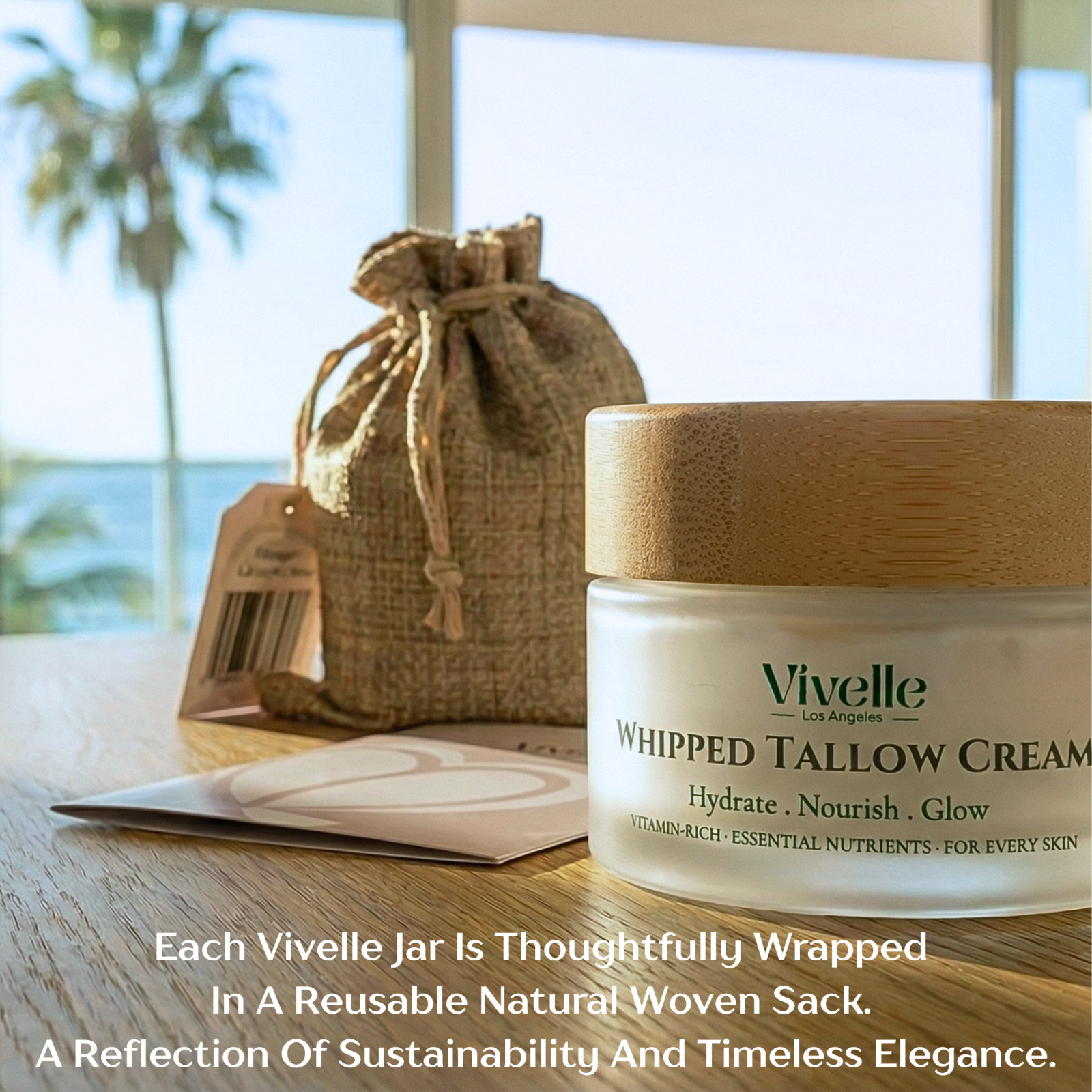 2 Pack Whipped Tallow Face Cream Moisturizer Grass Fed Beef Tallow 3.6oz