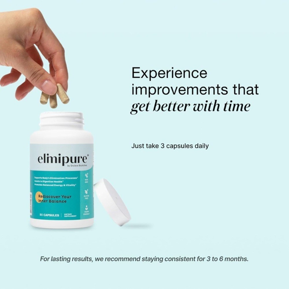 1-3 bottles Elimipure Gut Cleanse ~ Restore Supplement 90 capsules hot sealed