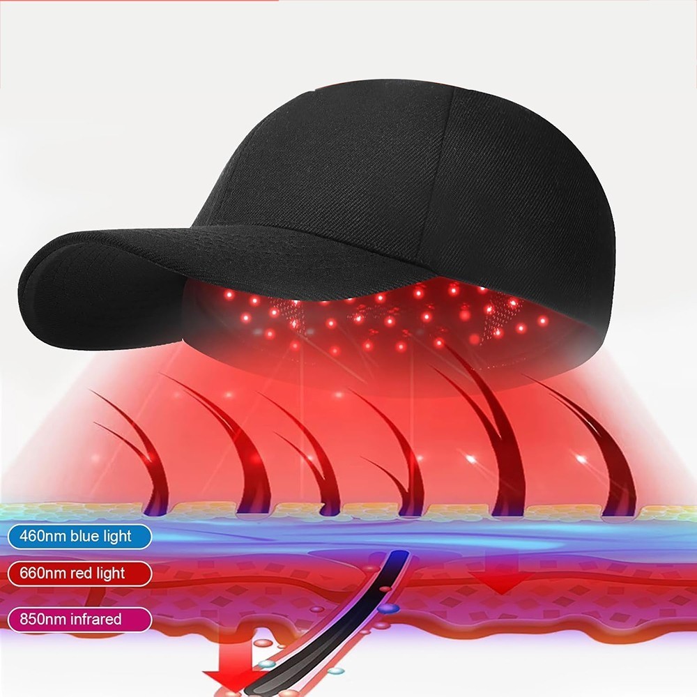 660nm Red LED Light Therapy Hat Hair Regrowth Hair growth Anti-Hair Loss Cap US