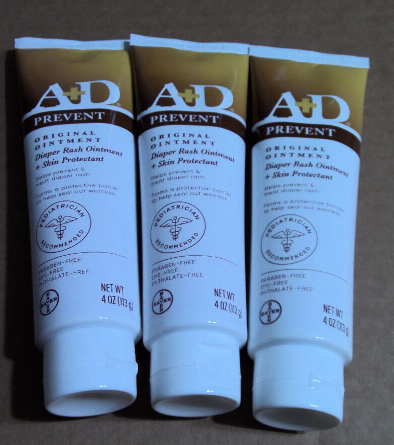 A+D Prevent Original Ointment Diaper Rash Ointment EXP 01/2025 Pack of 3