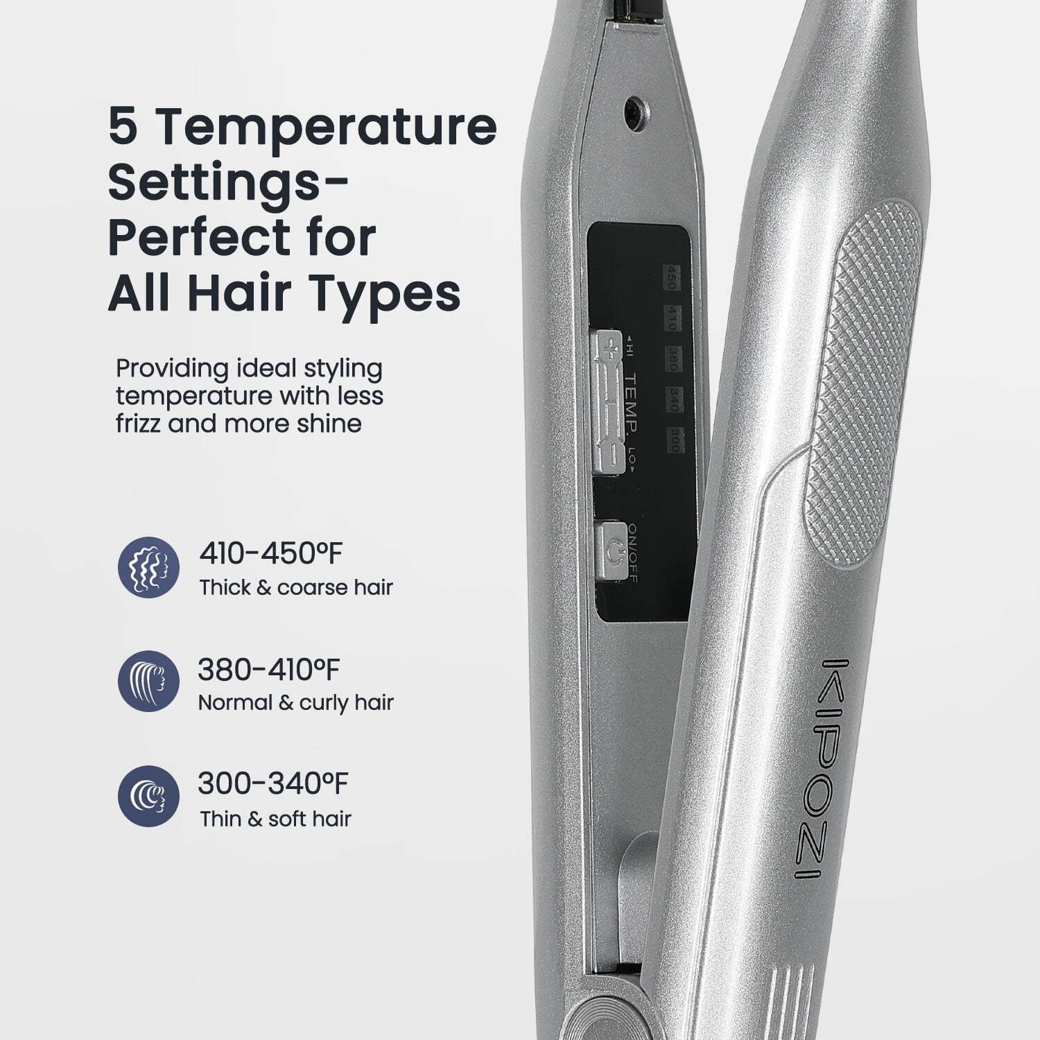 KIPOZI 3/10″ Titanium Mini Pencil Flat Iron Straightener Curler for Short Hair