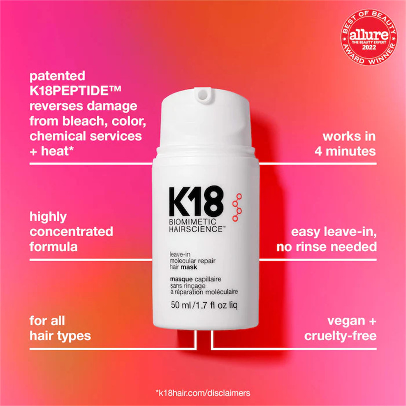 K18 Biomimetic Hairscience Leave-In Molecular Repair Hair Mask
