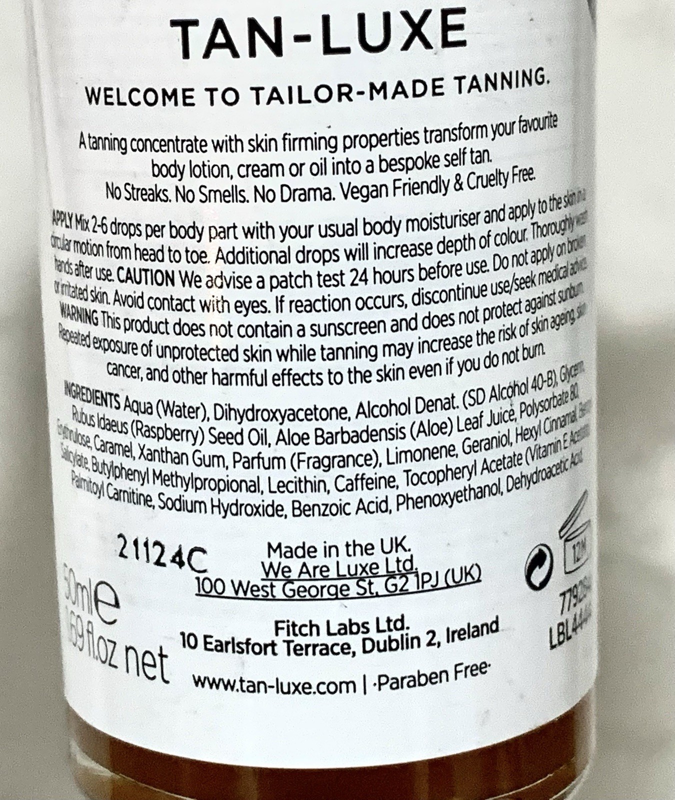 NWOB Tan-Luxe The Body Illuminating Self Tan Drops ~ MEDIUM-DARK ~ full size