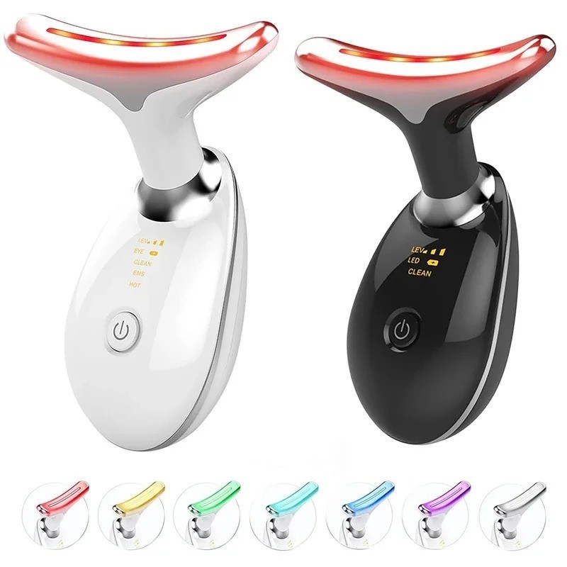 7 Colors Face Neck Massager Facial Lifting Device Skin Tightening Anti Wrinkle