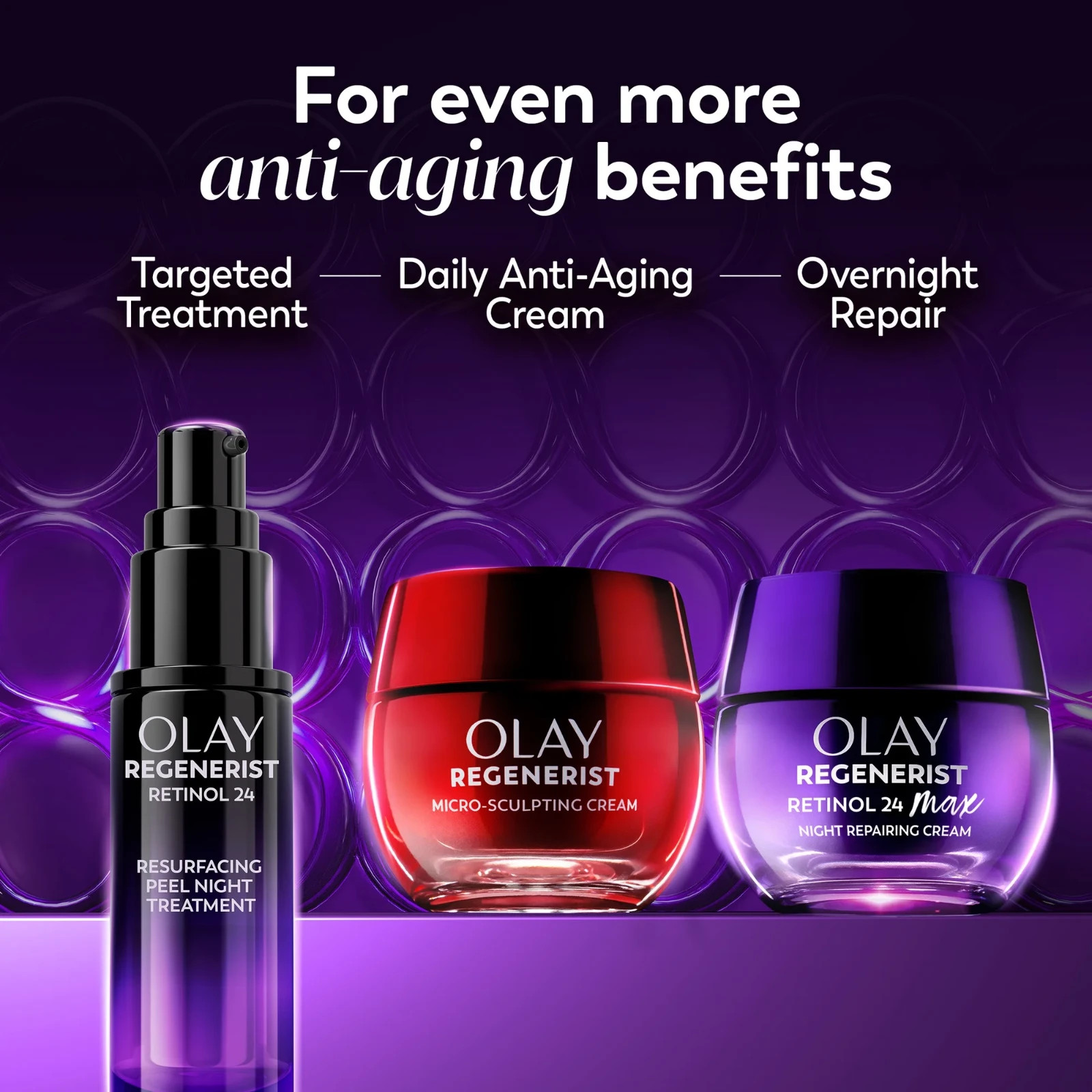 Olay Retinol 24 Max Night Cream – with Triple Collagen Peptide, 1.7 fl oz