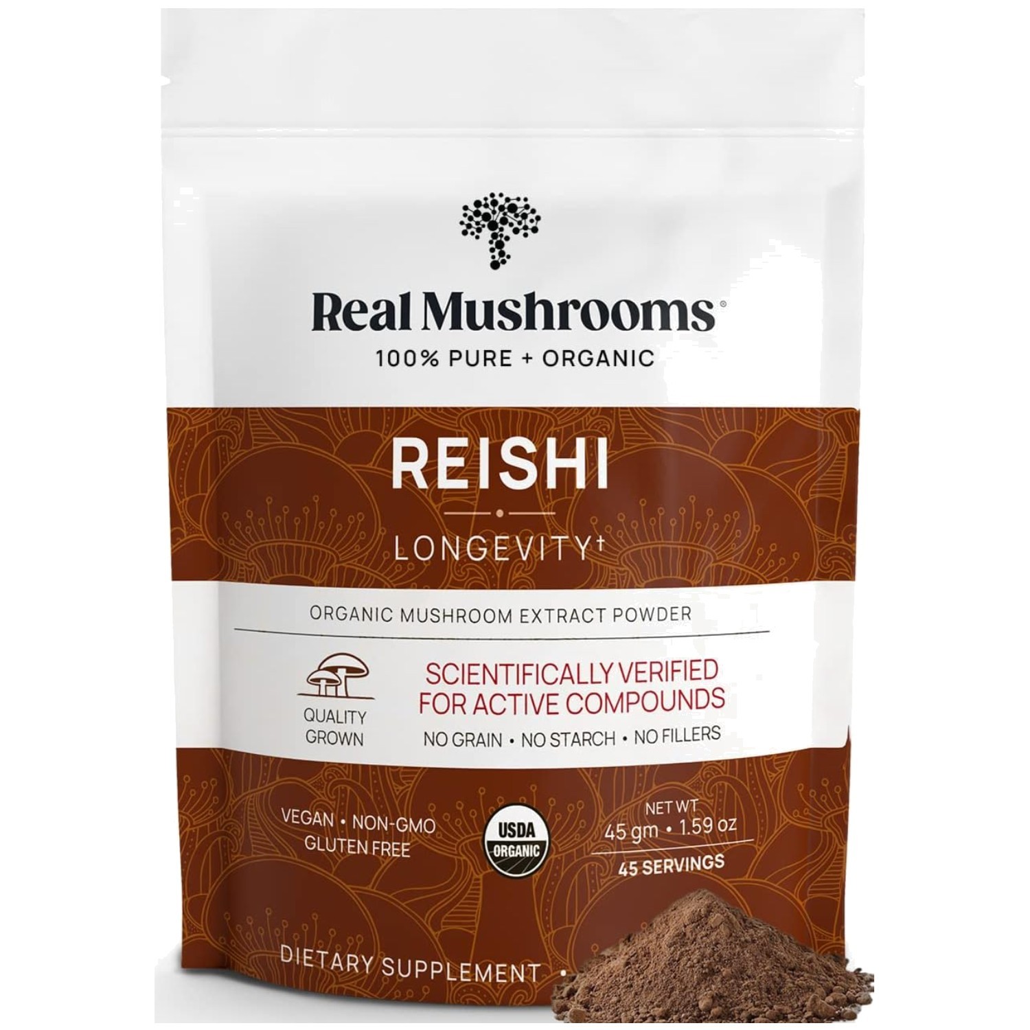 Red Reishi Mushroom Powder – 100% Pure for Daily Wellness & Relaxation
