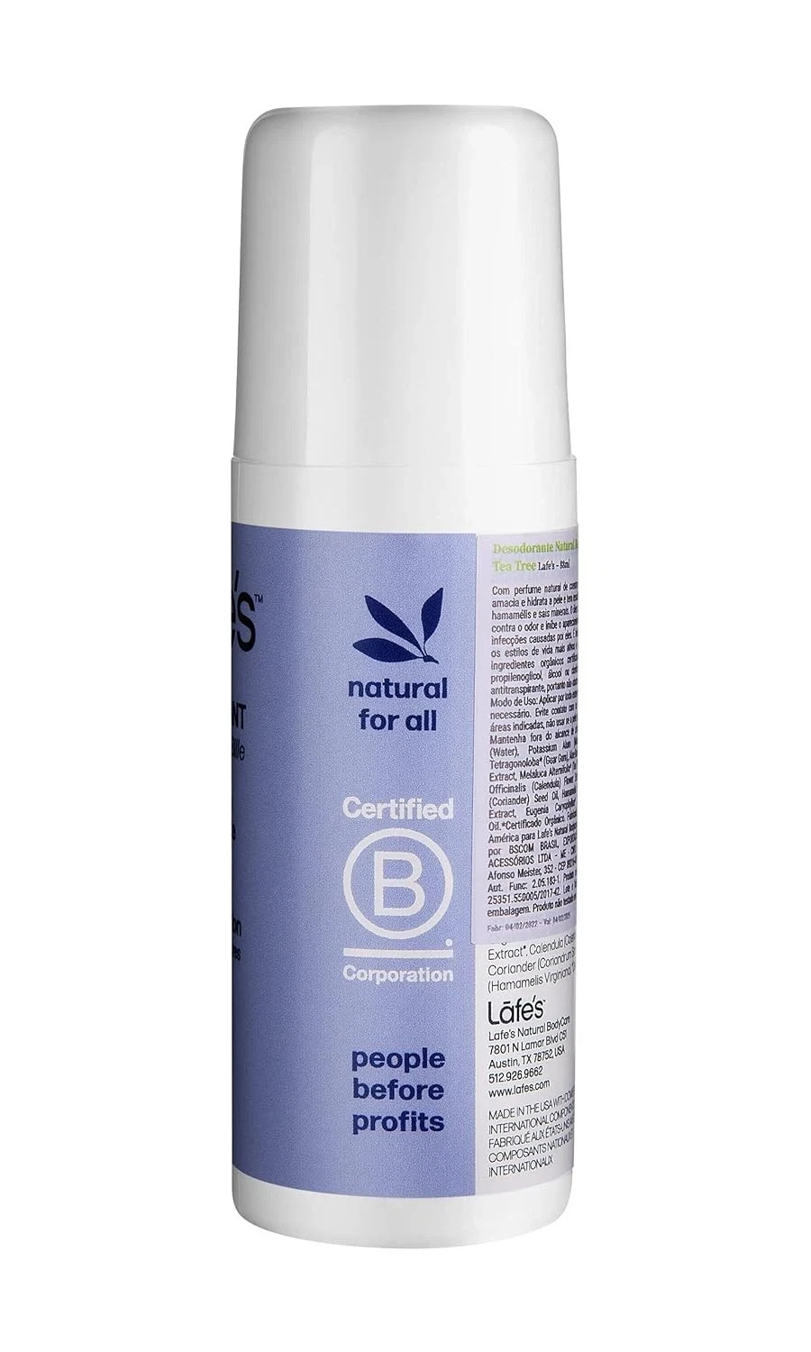 Lafe’s Bodycare Roll On Deodorant Extra Strength 3 fl. oz Each (Pack of 6)