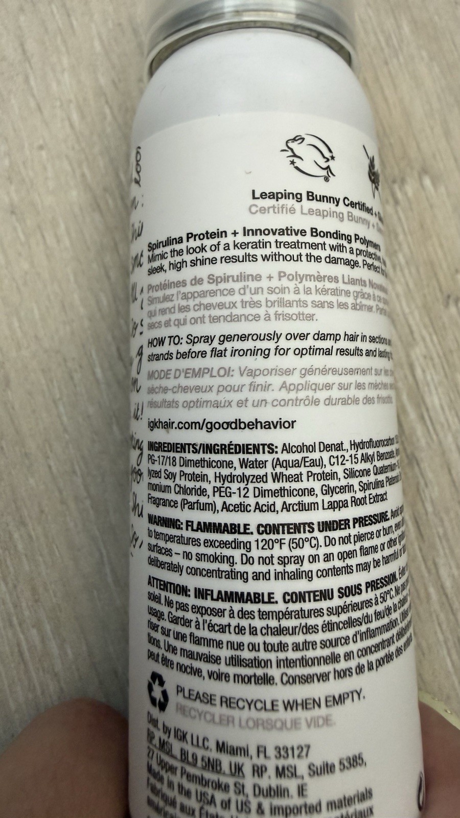 IGK good Behavior Spirislina Proein Smoothing Blow Out Spray 2.4 FL OZ