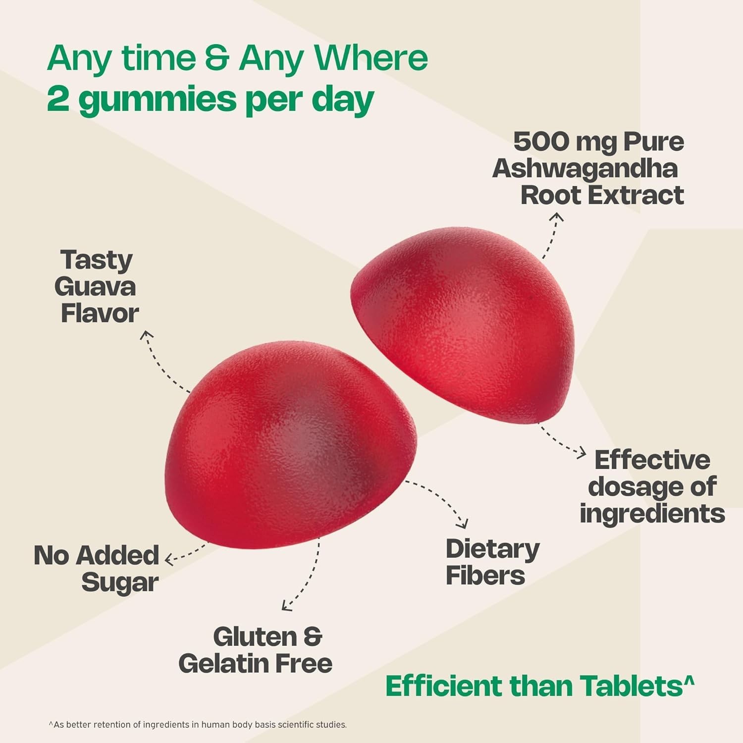 Nutri.burst Ashwagandha Max 500mg Gummies 60 Sugar Free