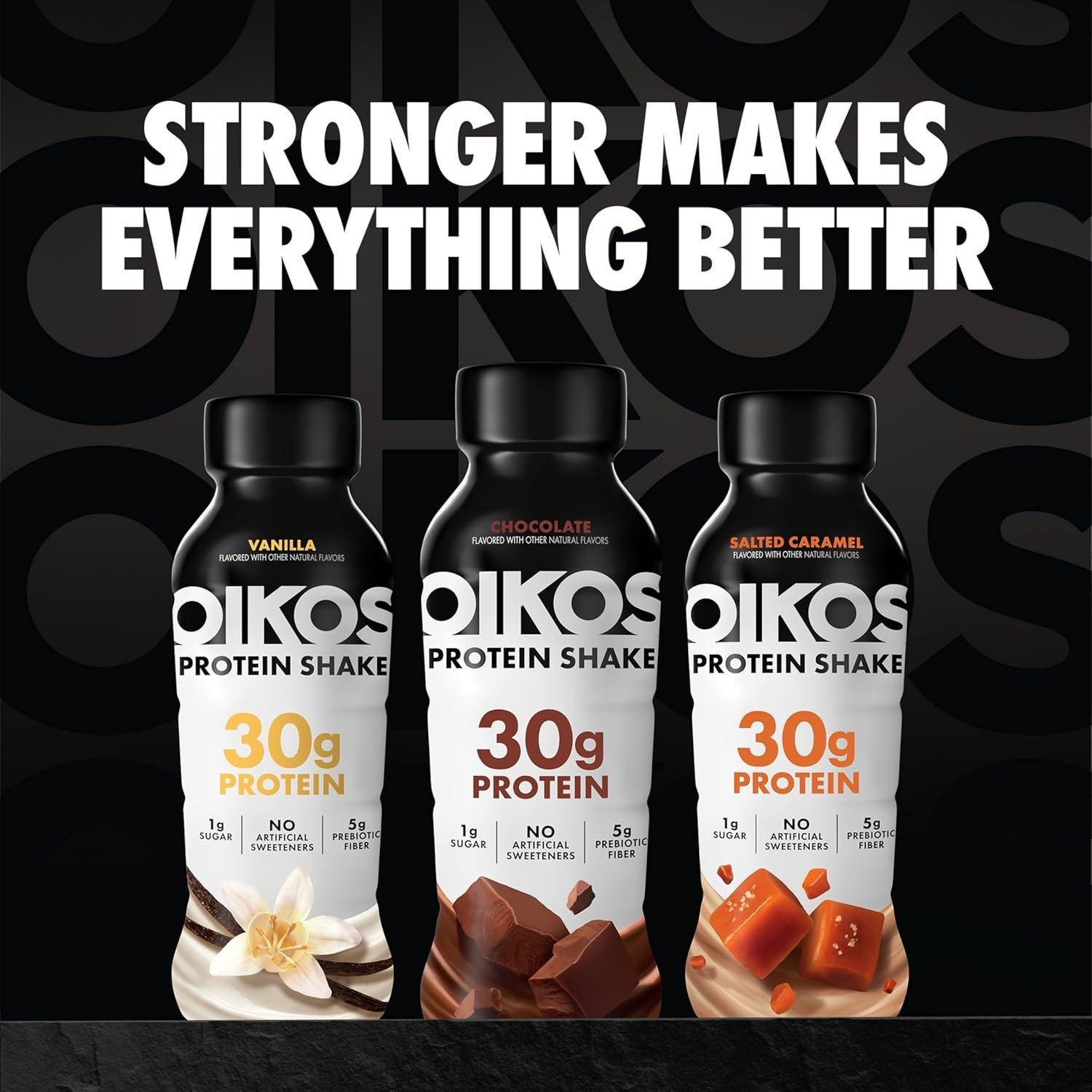 Oikos Protein Shake, Vanilla, 30g High Drinks, 12 Fl Oz (Pack of 12)