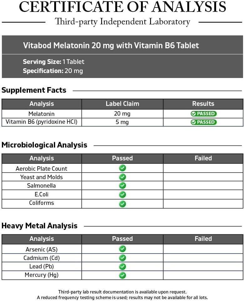 Melatonin 20 Mg – 240 Fast Dissolve Tablets – Drug Free – Natural Berry Flavor –